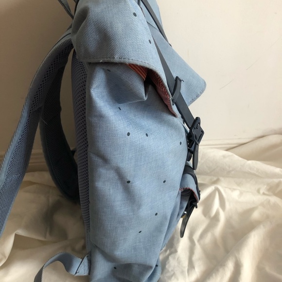 HERSCHEL SUPPLY CO BLUE POLKA DOTS BACKPACK - Picture 13 of 16